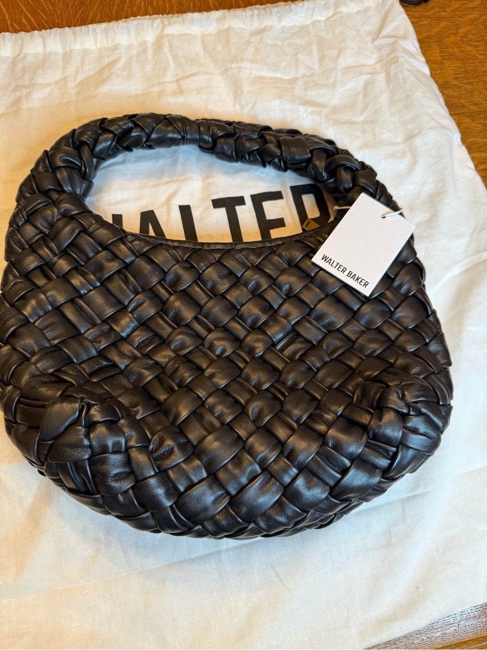 Walter Baker indie Black Braided Leather Hobo bag - Picture 2 of 4